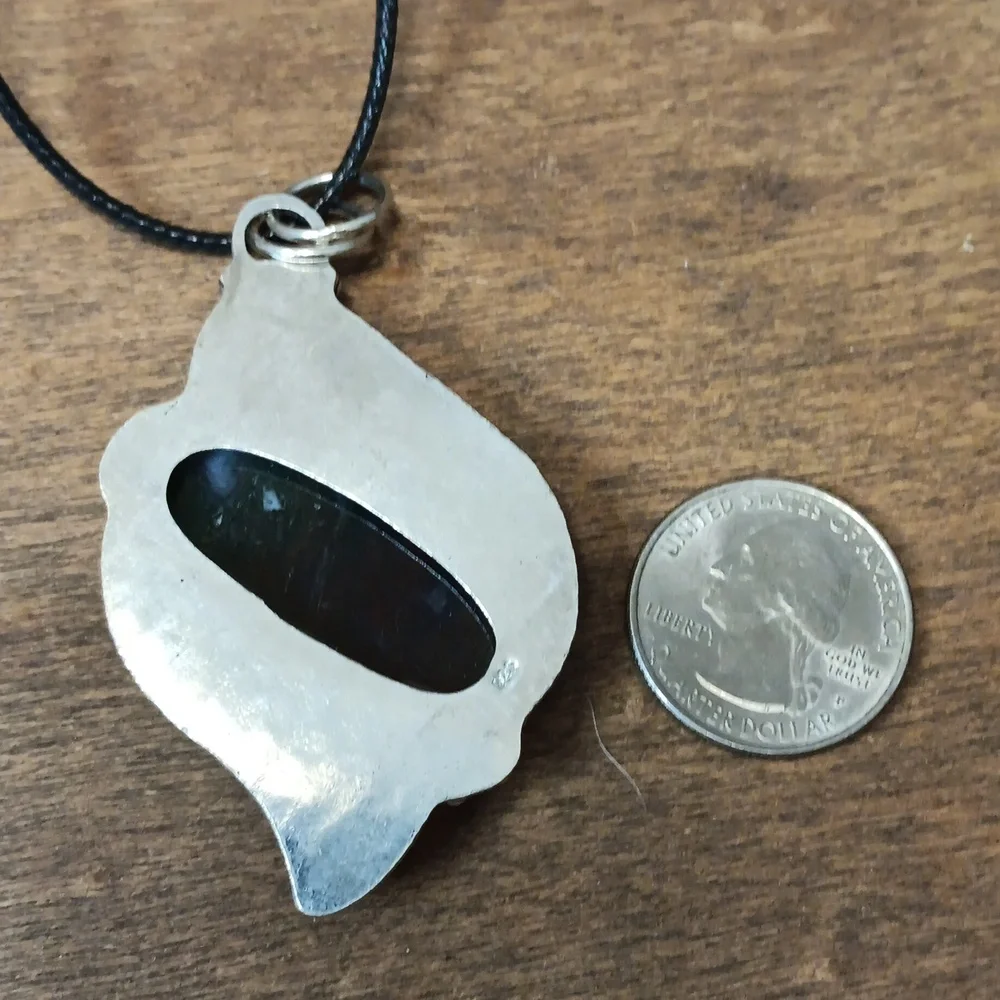 Elegant Moss Agate Pendant Necklace - Picture 2 of 6